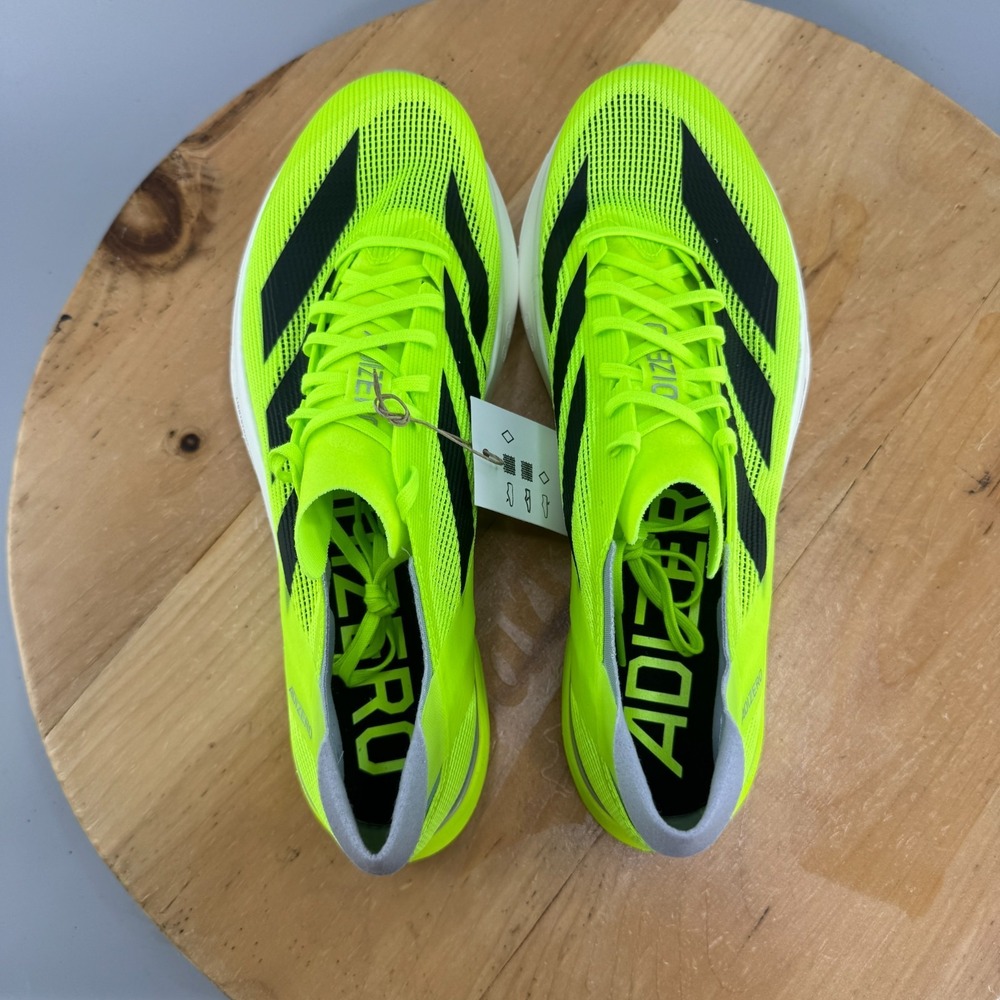 adidas Adizero Avanti Mens Size 9.5 Spikes Lucid Lemon Track & Field Running NEW - Picture 5 of 9